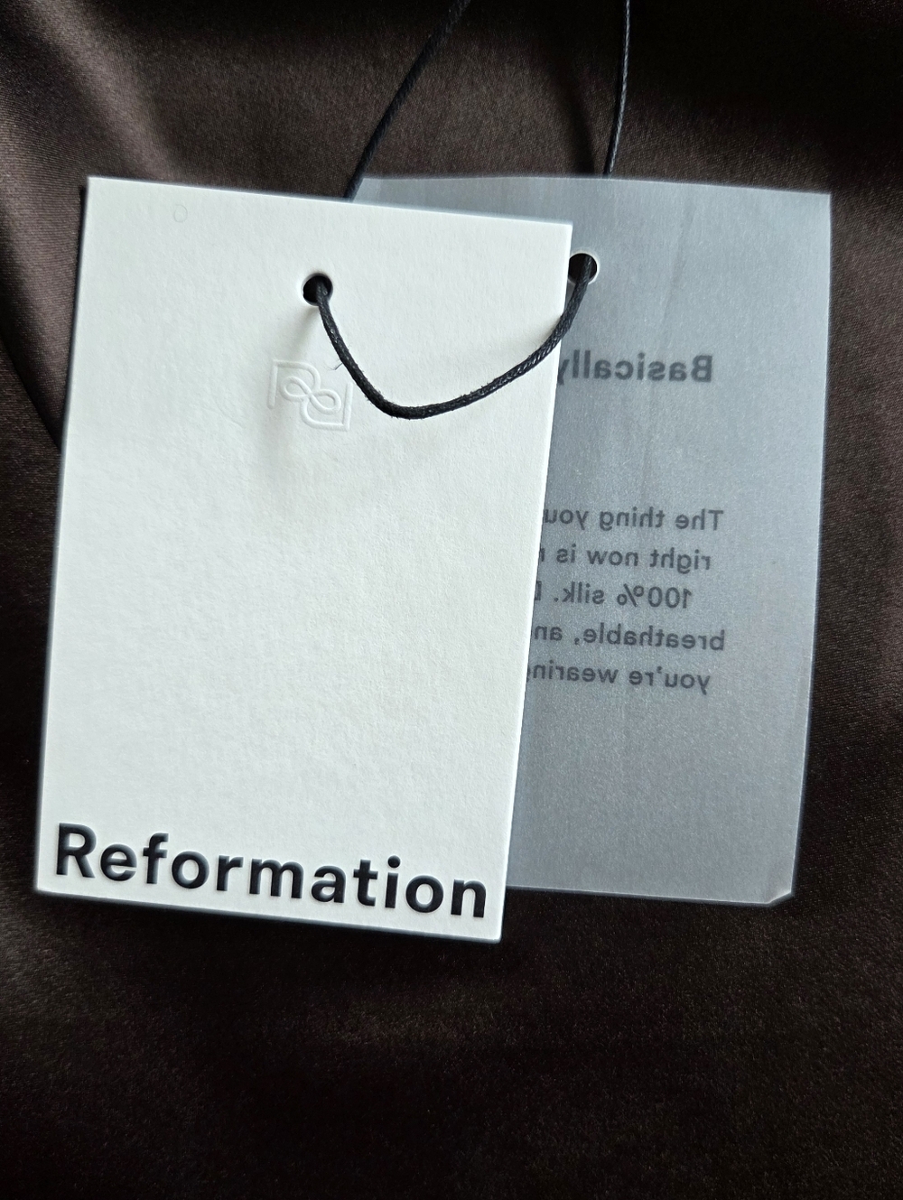 Reformation Brown Carolina Silk Midi Skirt Size XL $218 NWT - Picture 8 of 9